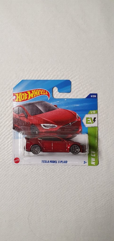 Hot Wheels Tesla Model S Plaid red, Hobby en Vrije tijd, Modelauto's | Overige schalen, Ophalen of Verzenden, Nieuw, Auto
