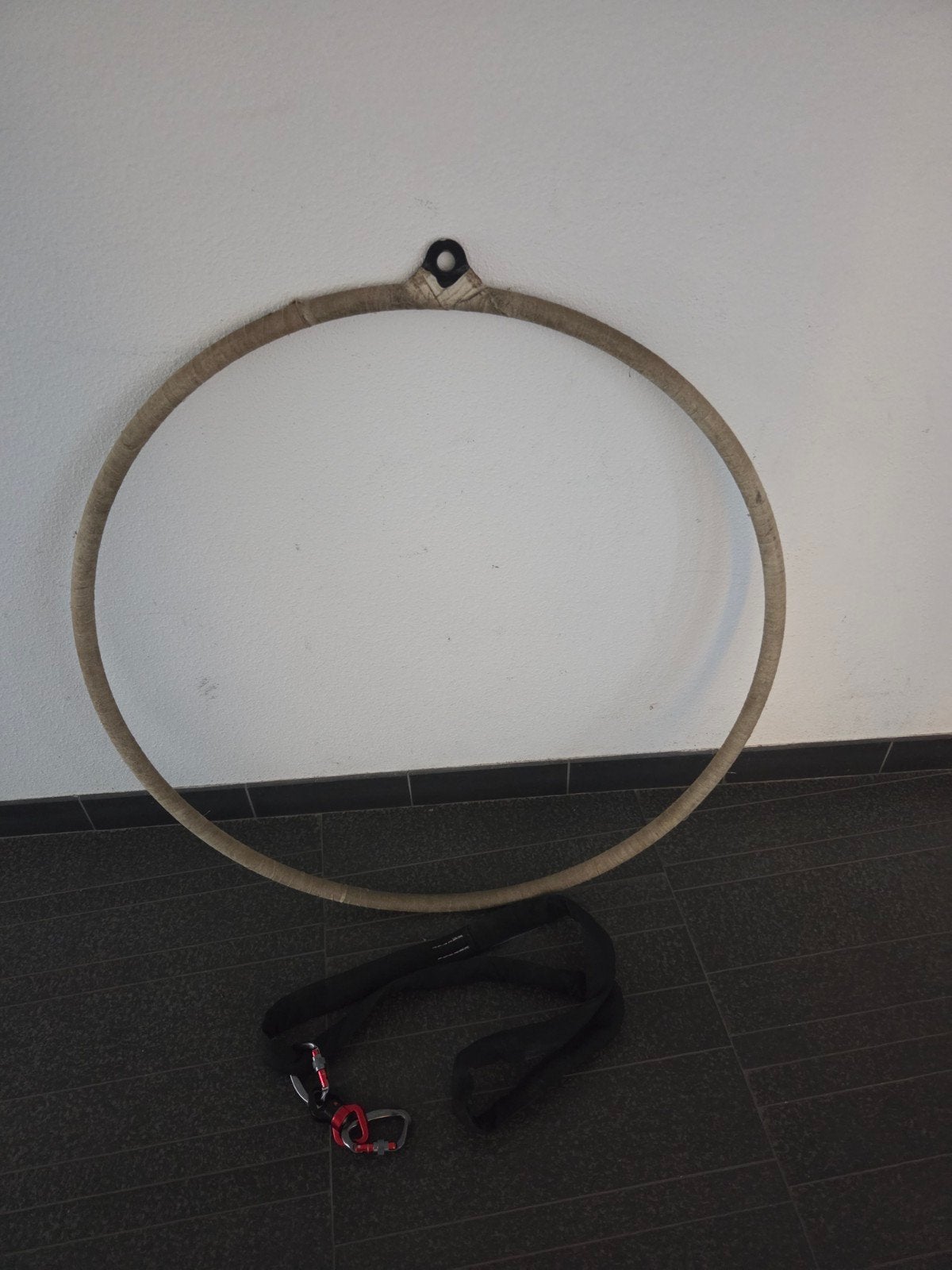 Aerial Hoop (Luchthoepel) 95cm met Rigging Set, Ophalen, Zo goed als nieuw