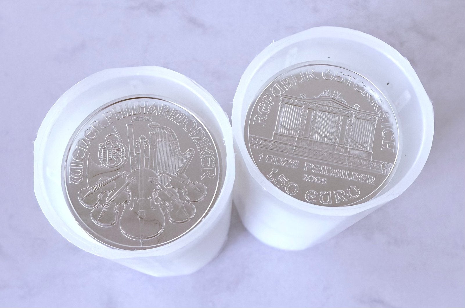 20x 1oz (Tube) zilver Wiener Philharmoniker / 999 zilver, Ophalen of Verzenden, Zilver