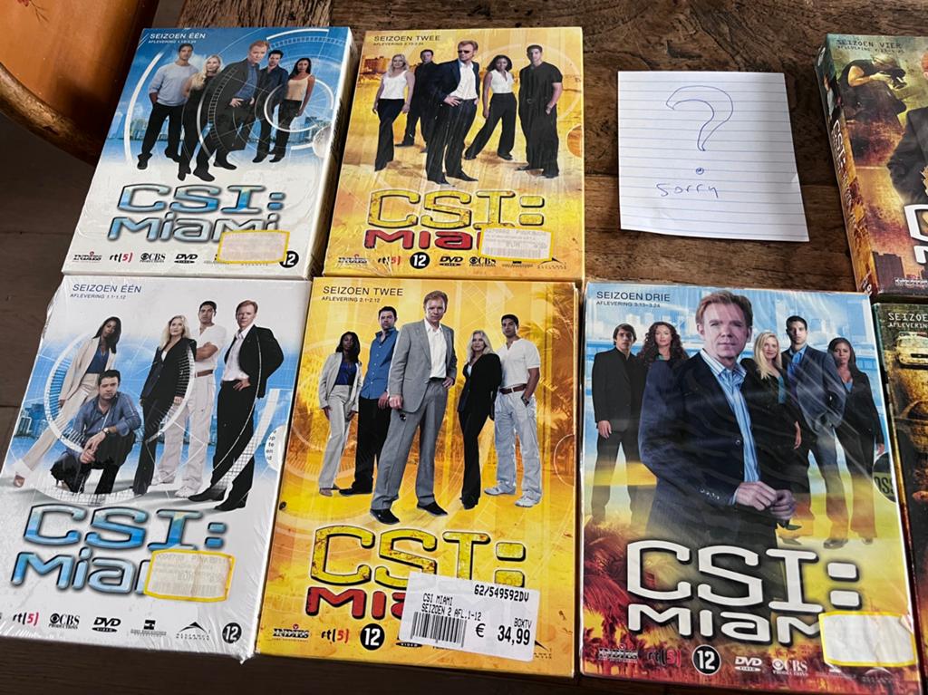 CSI Miami seizoen 1 t/m 9, Vanaf 12 jaar, Ophalen, Nieuw in verpakking, Detective en Krimi