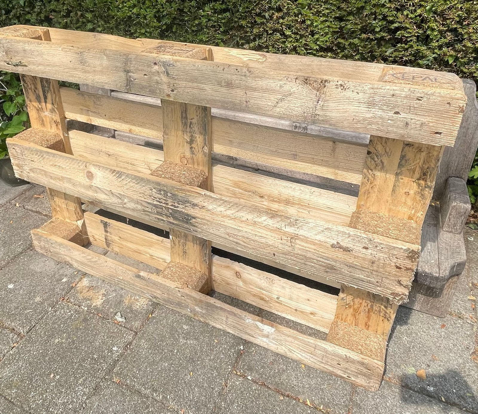 Gratis 4 pallets hout, Ophalen, Gebruikt, 50 mm of meer, Minder dan 200 cm