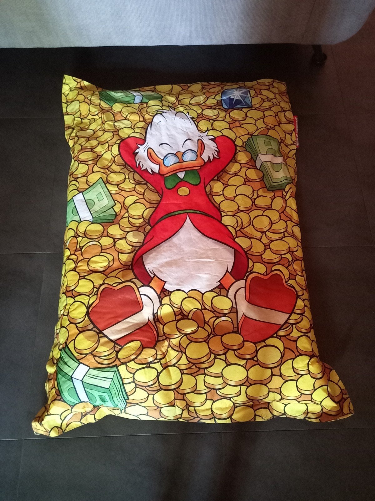 Dagobert Duck zitzak, Ophalen, Zo goed als nieuw, Goud, Zitzak