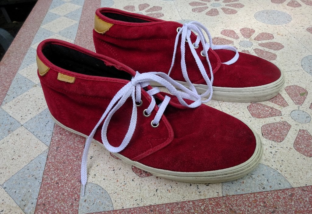 Maat 43 * Rood suède Vans sneaker / veterschoenen, Overige kleuren, Verzenden, Sneakers of Gympen, Vans