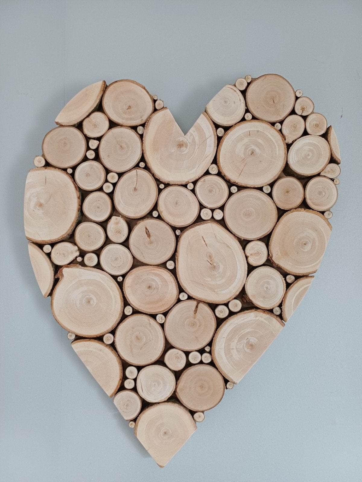 Hart beplakt met houten schijfjes., Huis en Inrichting, Ophalen, Zo goed als nieuw