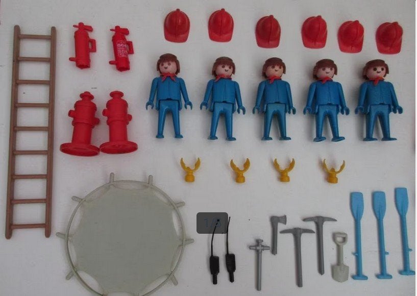 vintage playmobil brandweer set met veel assesscoires, Ophalen of Verzenden, Gebruikt