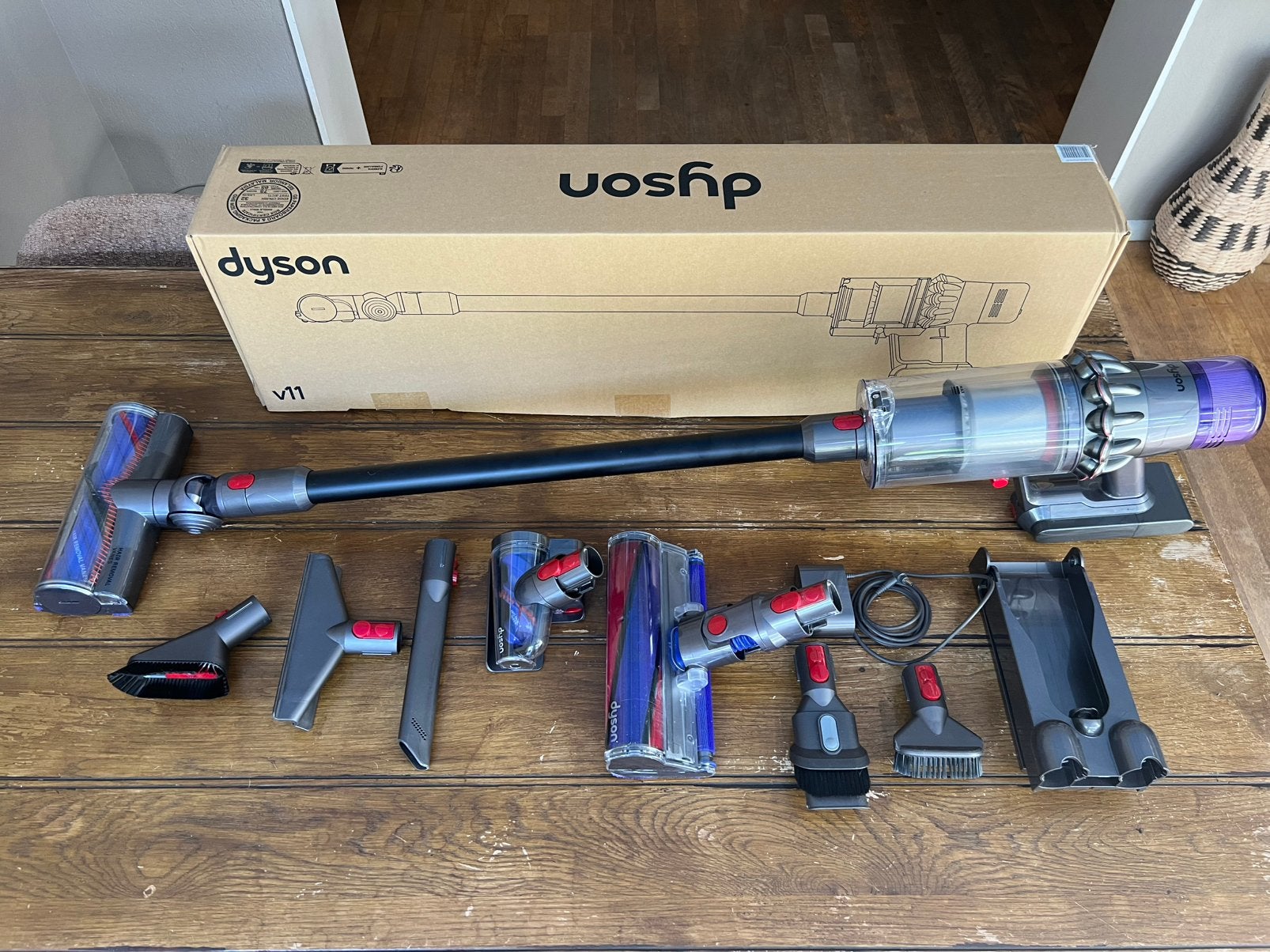 Dyson V11 Total Clean compleet met doos, Inclusief accessoires, Ophalen of Verzenden, Zo goed als nieuw, Dyson