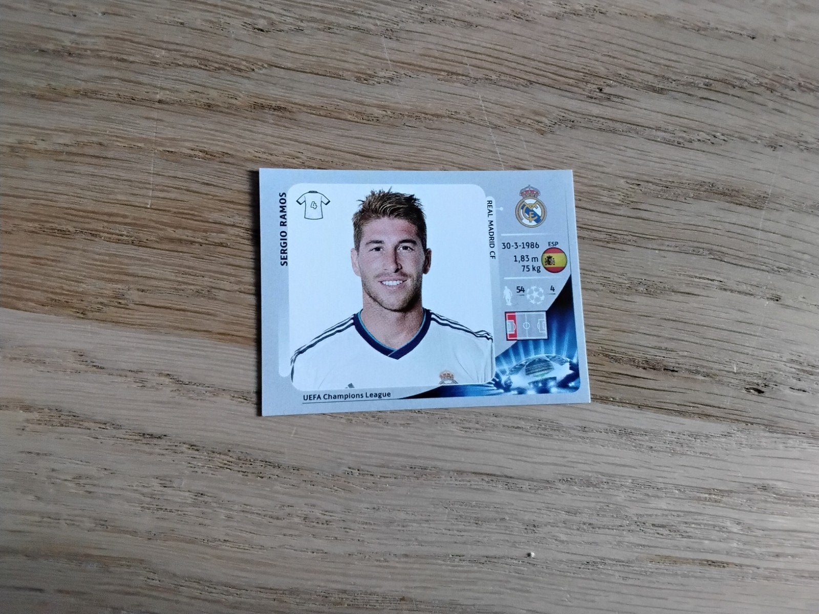 Sergio Ramos Panini UEFA Champions League Sticker 2012-2013, Verzamelen, Ophalen of Verzenden, Zo goed als nieuw, Buitenlandse clubs