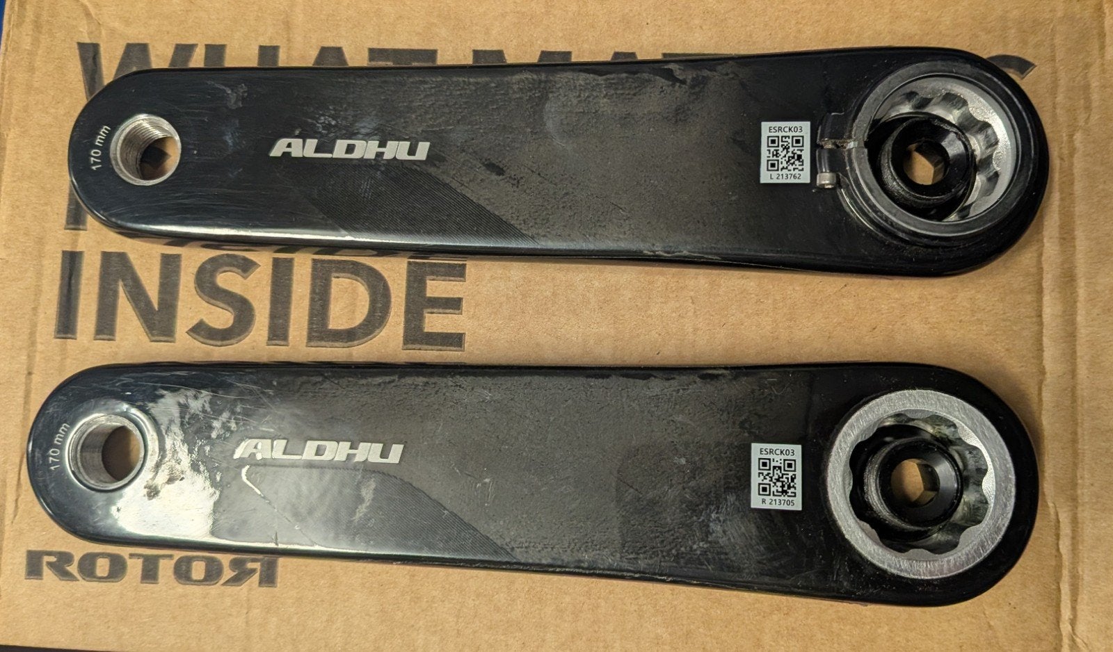 Rotor Carbon ALDHU cranks 170mm, Crankstel of Pedalen, Gebruikt, Verzenden, Rotor