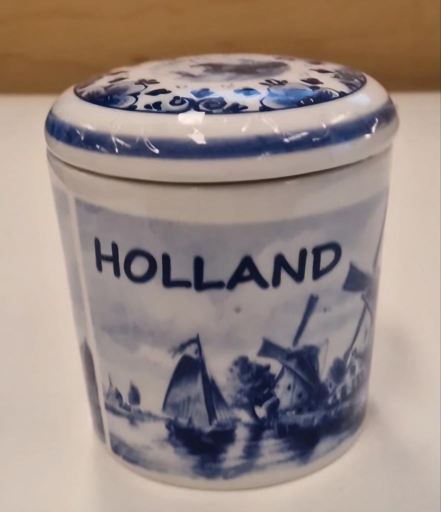 Mooi Delfts blauw potje, nooit gebruikt, Antiek en Kunst, Antiek | Porselein, Ophalen of Verzenden