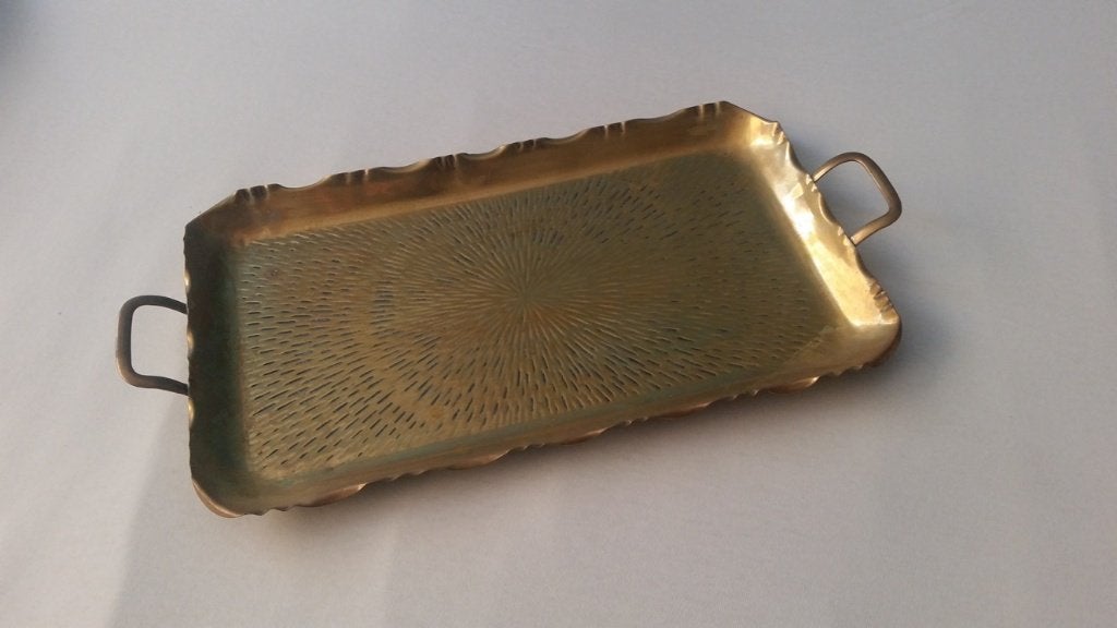 Koperen/messing dienblad met of zonder toebehoren, Antiek en Kunst, Ophalen of Verzenden