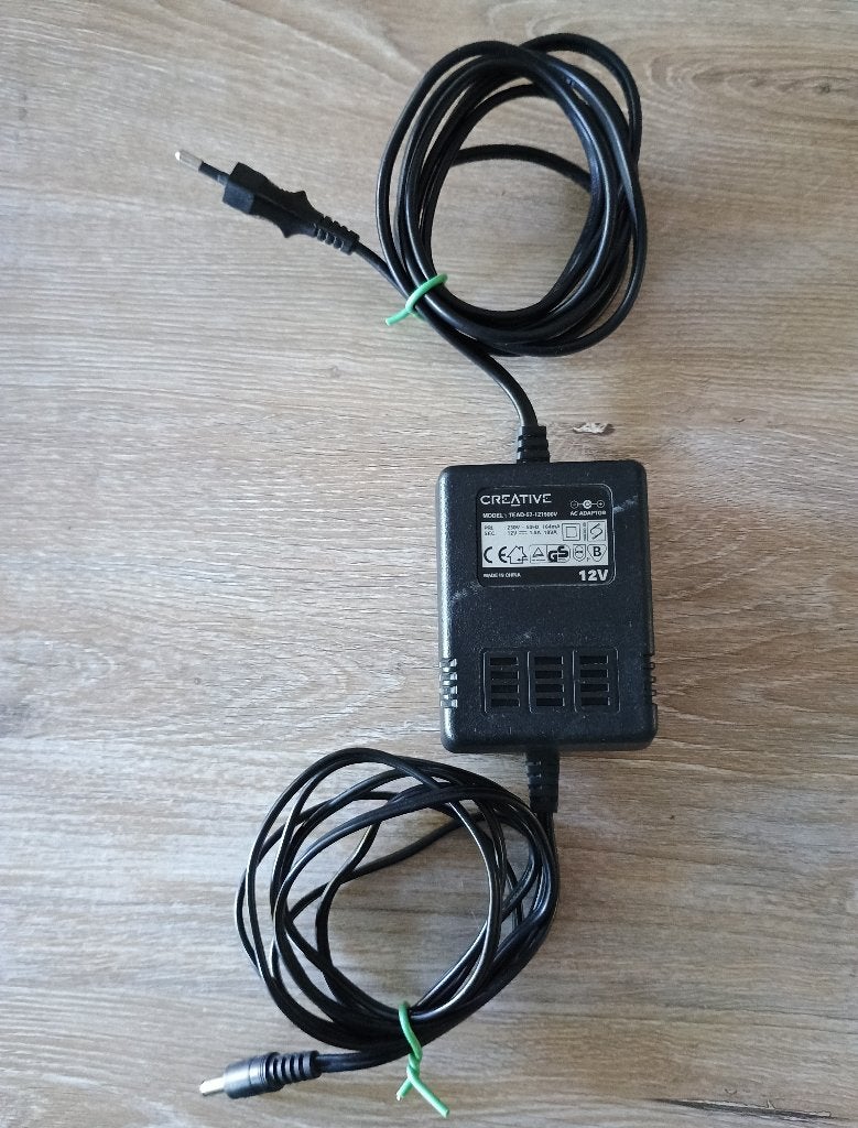 Creative tead-57-121500v 12v 1,5a sc adapter voeding lader, Ophalen of Verzenden, Gebruikt, Creative