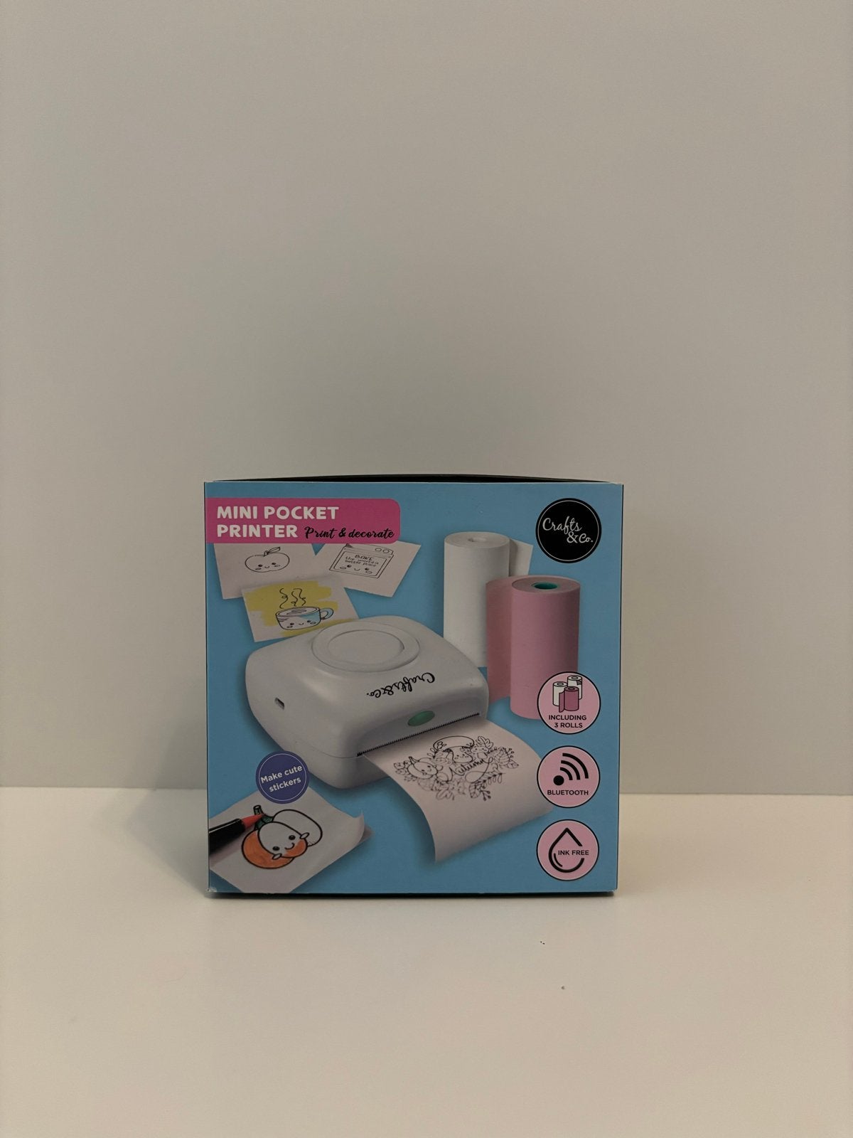 Crafts&Co Mini Pocket Printer - Print & Decorate, Computers en Software, Pocketprinters, Ophalen of Verzenden, Nieuw
