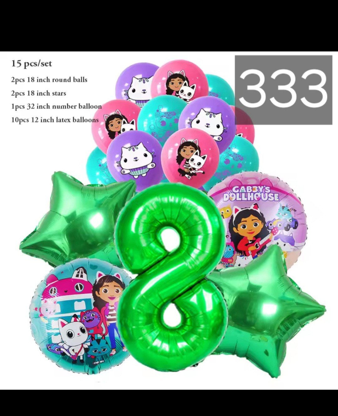 Gabby's Poppenhuis Verjaardag Ballonnen Set - Nieuw, Ophalen, Nieuw, Feestartikel, Verjaardag
