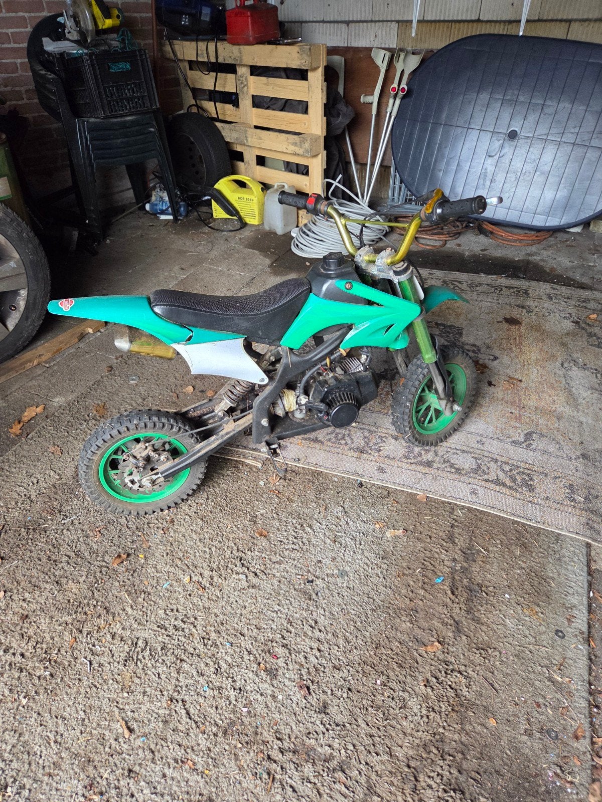 Stoere groene Pitbike - Perfect voor avontuur!, Ophalen, Gebruikt, Onbekend, Pitbike