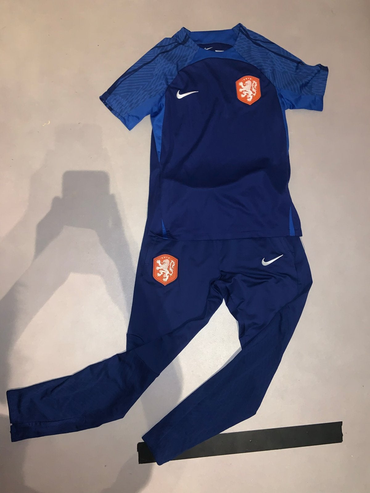 Nike Oranje trainingspak KNVB - Maat L (147-158 cm), Maat 52/54 (L), Blauw, Ophalen of Verzenden, Zo goed als nieuw