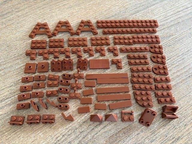 lego friends, moc div. basis plaatjes bruin (zie foto's), Ophalen of Verzenden, Zo goed als nieuw, MOC (eigen creatie), Lego