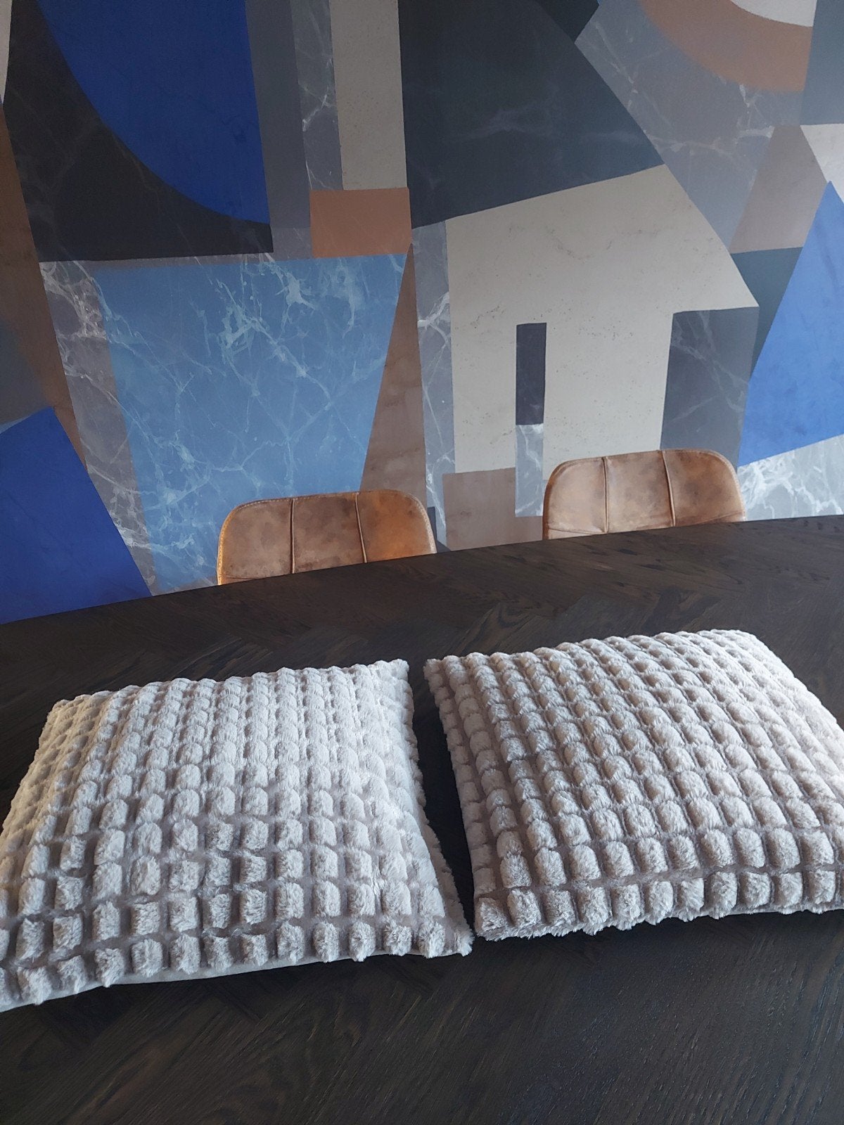 2 Beige Kussenslopen beige 45x45cm Zachte Stof, Beige, Nieuw, Ophalen of Verzenden, Vierkant