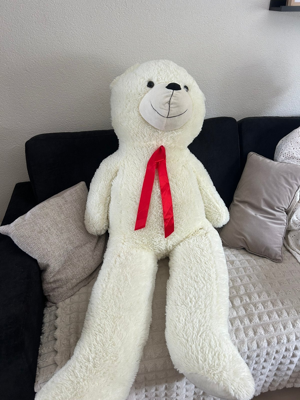 Grote teddybeer creme, Ophalen, Zo goed als nieuw, Beer