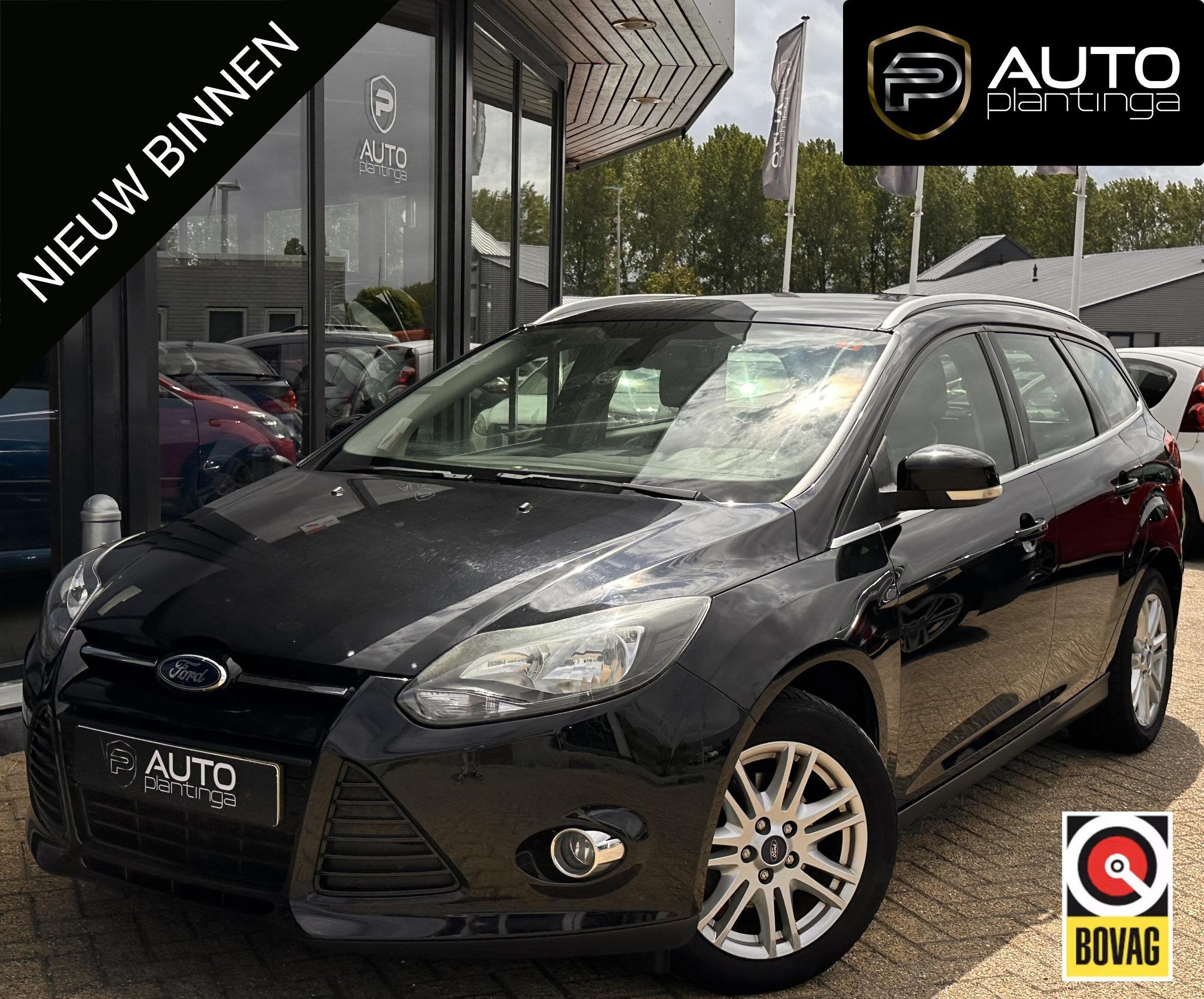 Ford Focus Wagon 1.0 EcoBoost Titanium 125PK | NAP | NL AUTO, Auto's, Ford, Euro 5, Gebruikt, Zwart, Origineel Nederlands