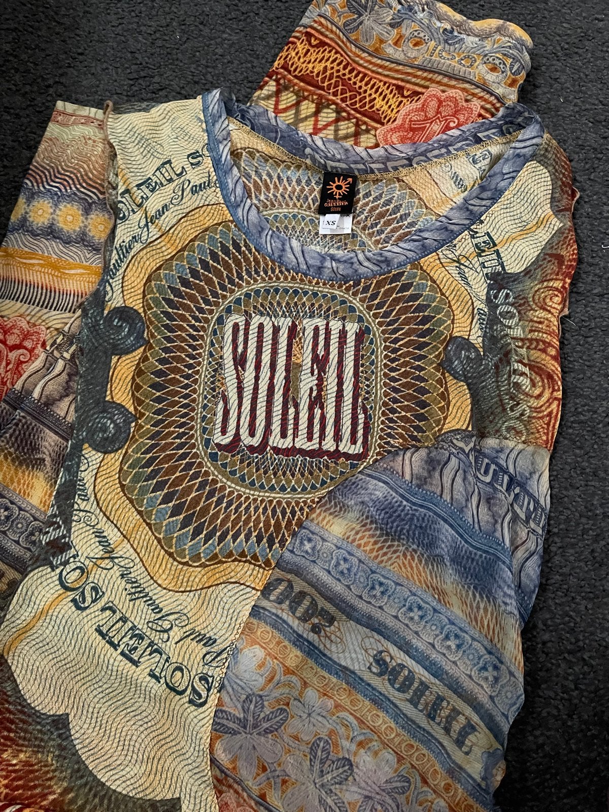 Jean Paul Gaultier Soleil Mesh Tattoo Set Top & Broek XS/S, Kleding | Dames, Zo goed als nieuw, Maat 34 (XS) of kleiner, Lang