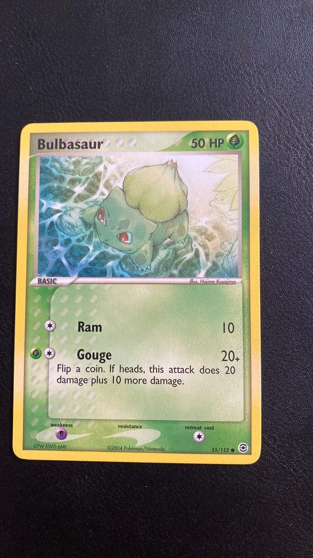 Pokemon bulbasaur 55/112 firered leafgreen, Ophalen of Verzenden, Gebruikt, Losse kaart