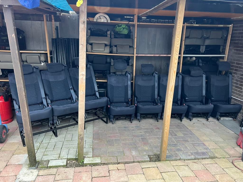 10 stoffen stoelen 3p gordel isofix zelfbouwcamper bus old, Auto-onderdelen, Interieur en Bekleding, Ophalen of Verzenden, Gebruikt