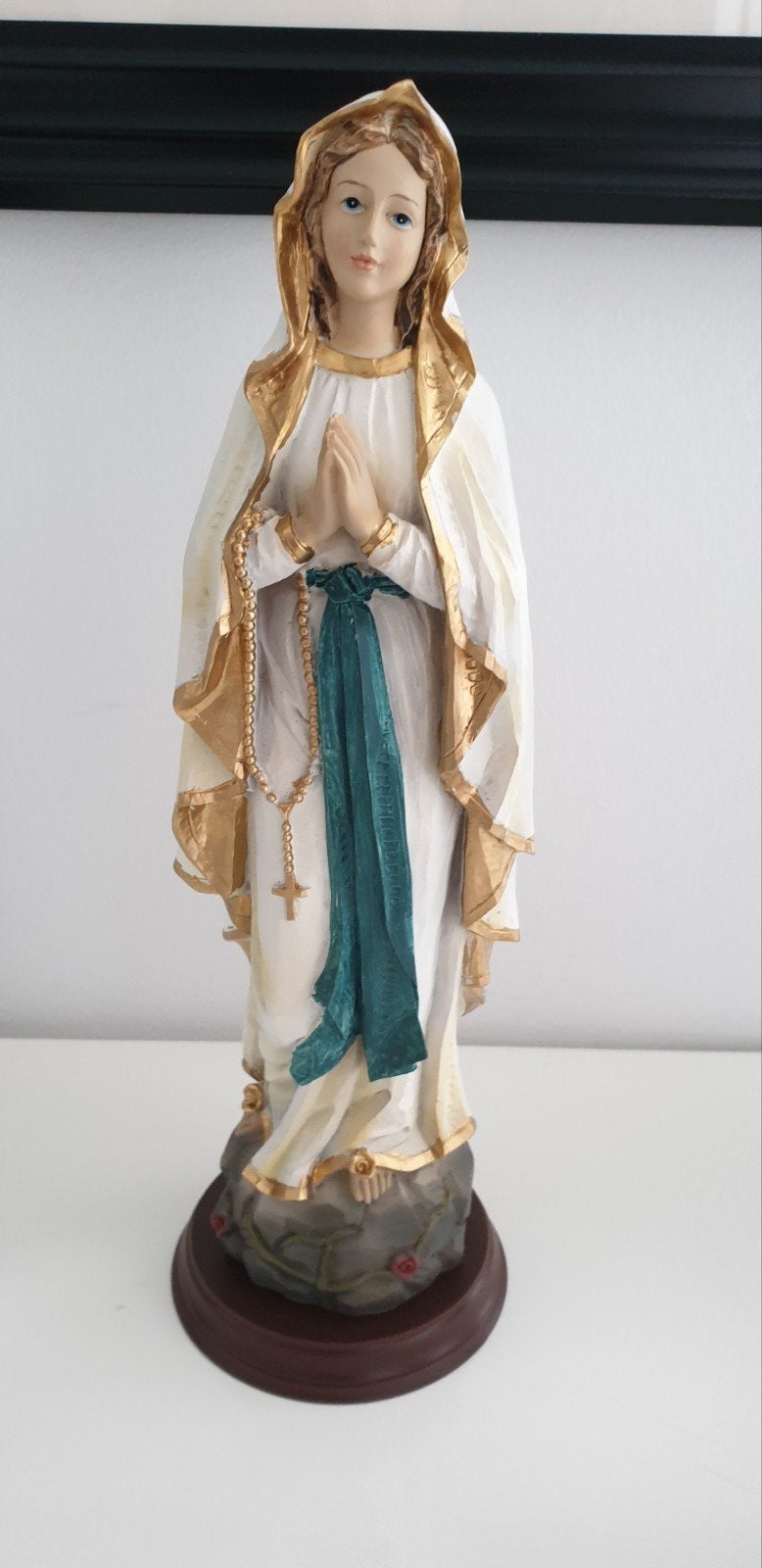 Beeldje Heilige Maagd Maria met rozenkrans, Antiek en Kunst, Ophalen of Verzenden