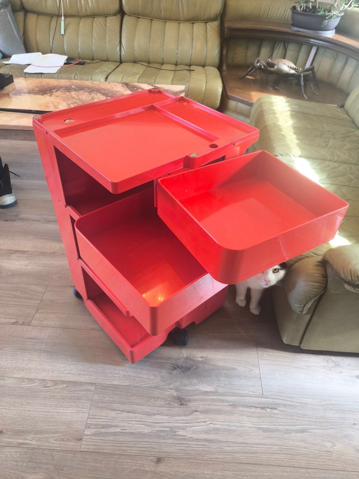 Joe Colombo Boby Trolley, Ophalen, Gebruikt, Mid Century Modern, 60 cm of meer