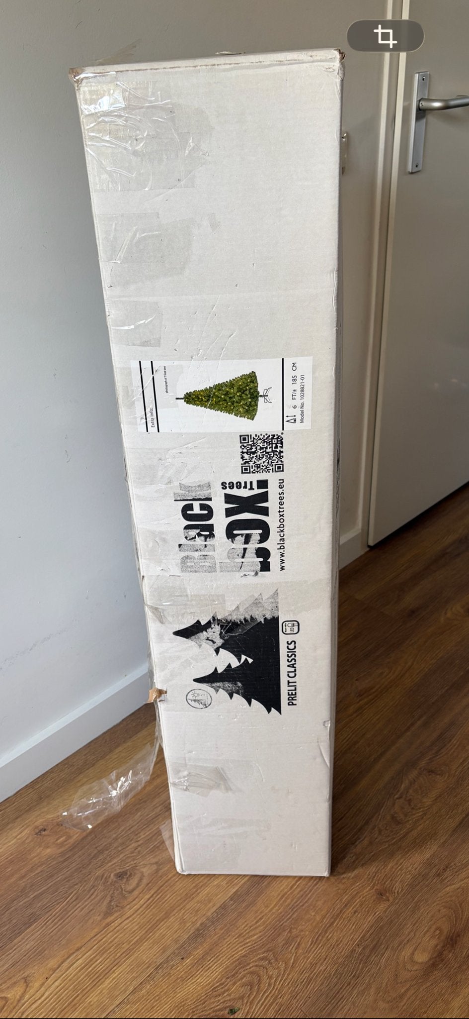 Bleu Box kerstboom 185 hoog, Diversen, Kerst, Ophalen, Zo goed als nieuw
