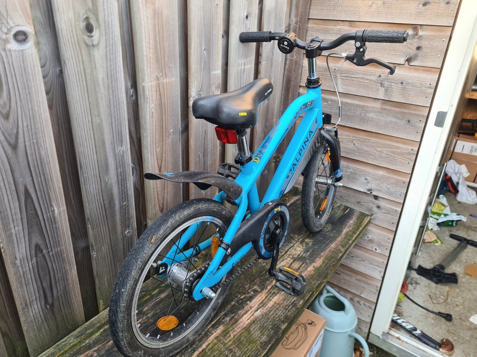Alpina kinderfiets 16 inch - Zo goed als nieuw, Fietsen en Brommers, Ophalen, Terugtraprem, 16 tot 20 inch, Alpina