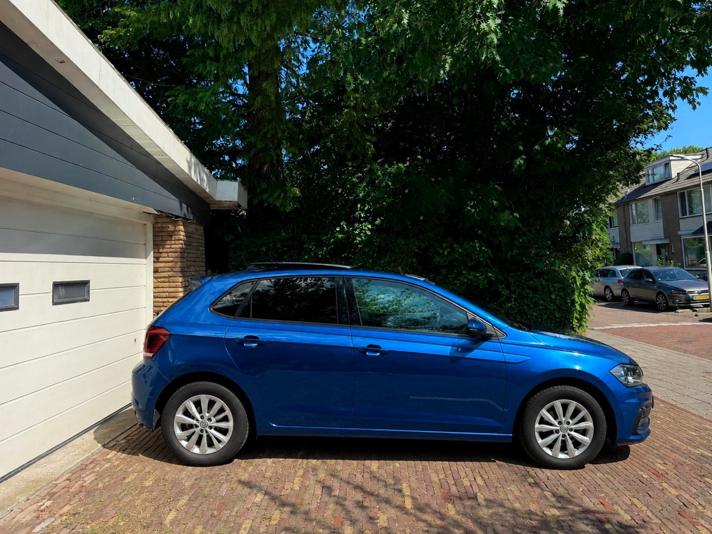 Volkswagen Polo 1.6 TDI 95pk 7-DSG + PANORAMADAK! 2019, 1203 kg, Euro 6, Blauw, Bedrijf