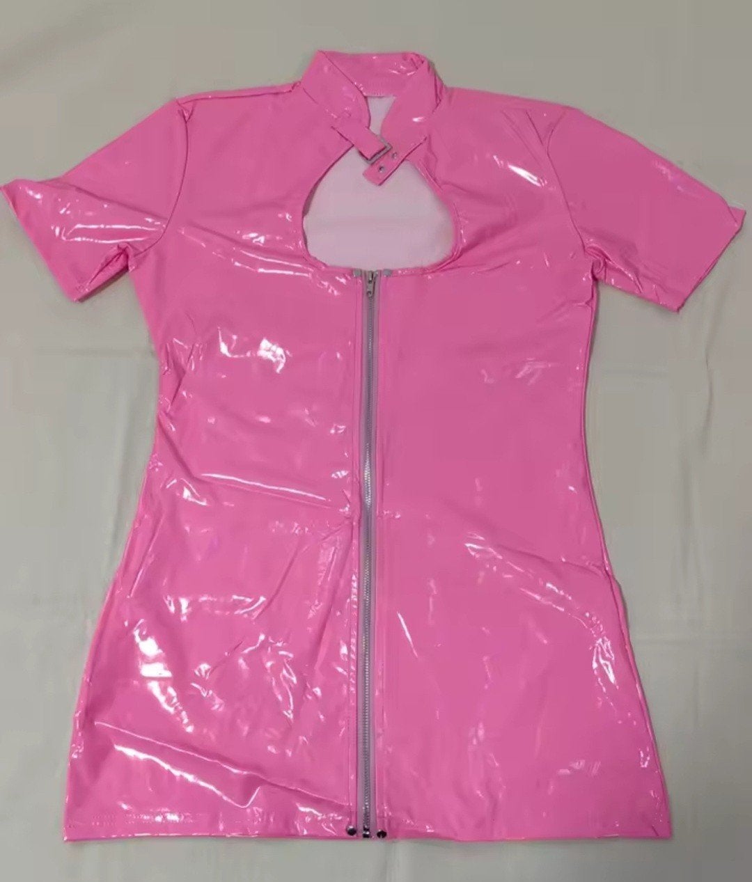 Mini lak jurk met ritssluiting, tm 3XL
Verstelbare ceintuur, Verzenden, Nieuw, Boven de knie