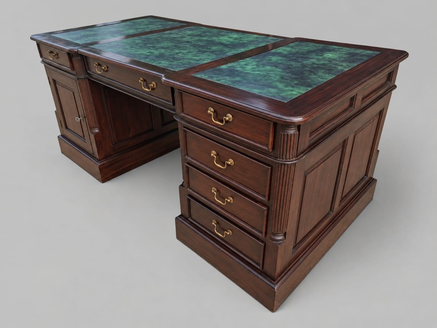 Klassiek Engels dubbelzijdig bureau partnerdesk, schrijftafe, Ophalen of Verzenden