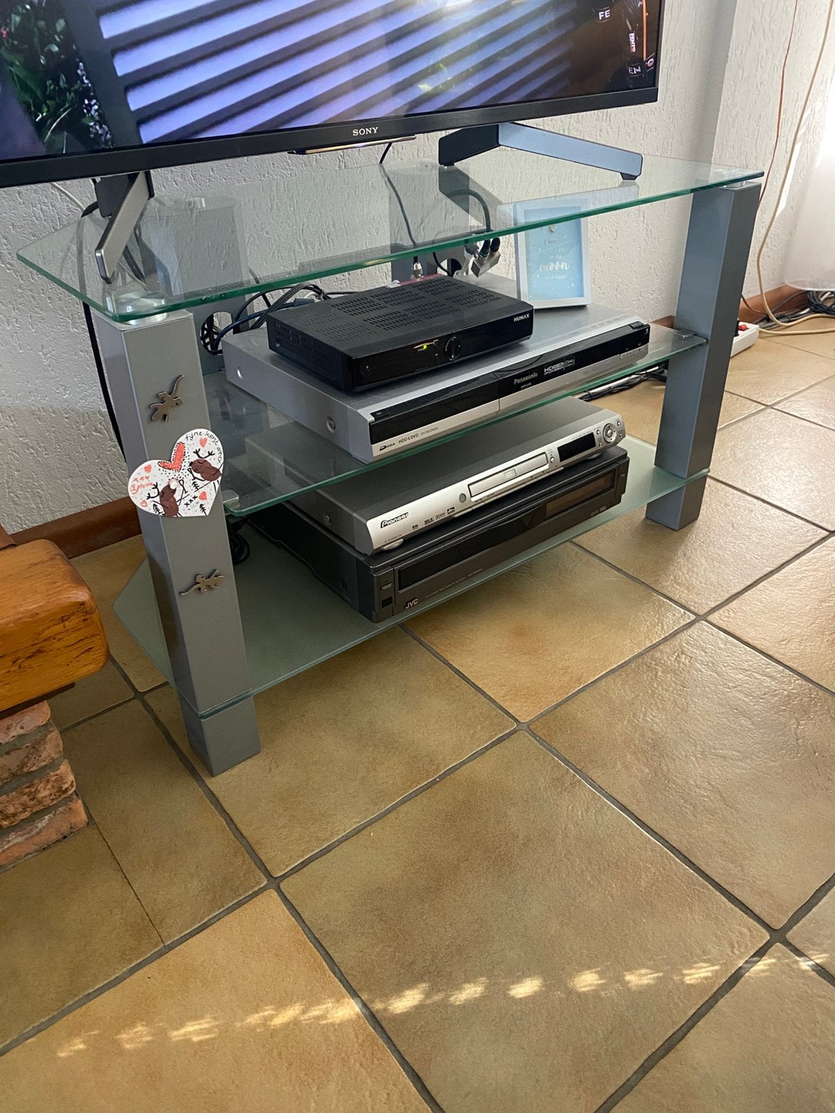 Glazen tv kastje., Ophalen, Gebruikt, 50 tot 100 cm, Glas