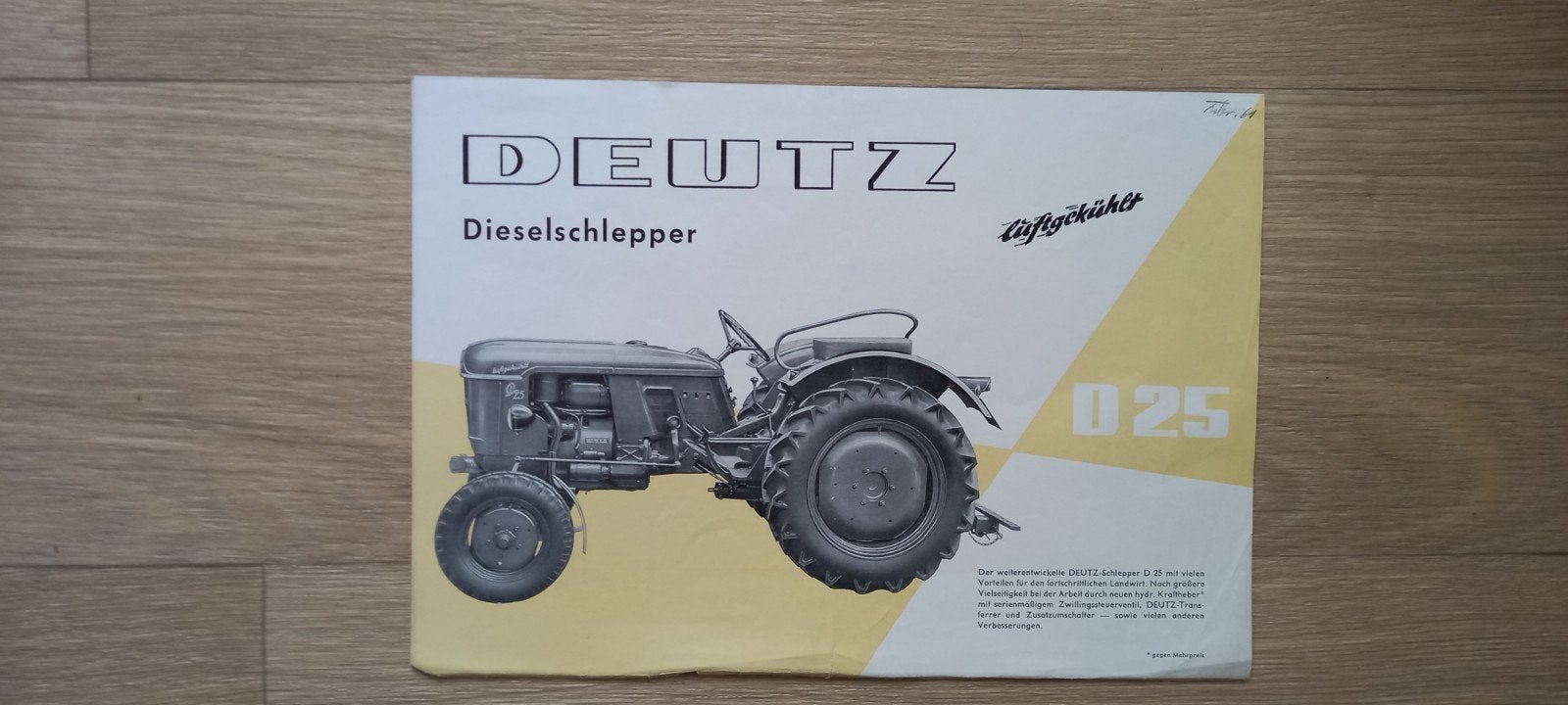 D 5 : Deutz D  25, Ophalen of Verzenden