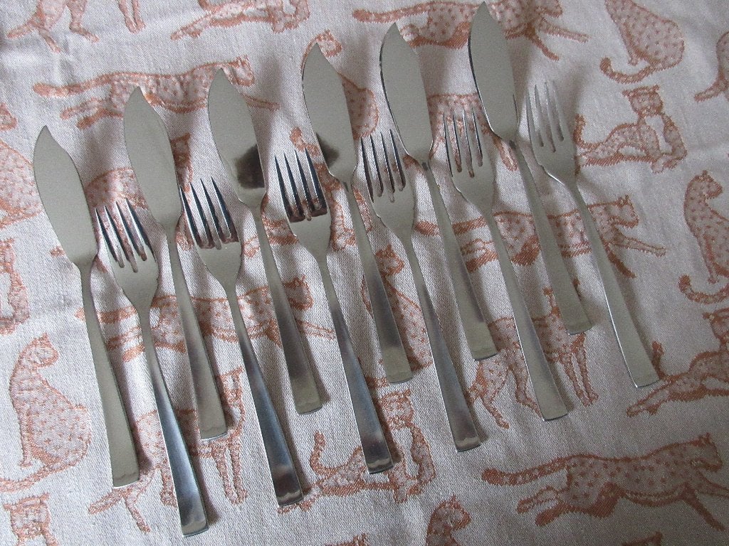 Keltum Liane 6 z.g.a.n. Viscouverts € 15,00, Huis en Inrichting, Gebruikt, Keltum, Los bestek, Ophalen of Verzenden