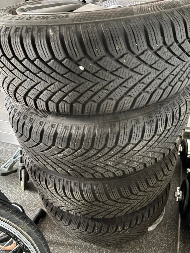 Winterbanden op stalen velg 16 inch 4x108 ET19 - 5,5mm profi, Ophalen, Gebruikt