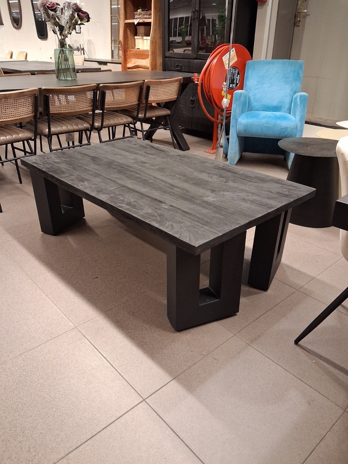 nieuwe icatchers cod salontafel 140x80cm zwart mango €210, Ophalen, Hout, Zwart, .