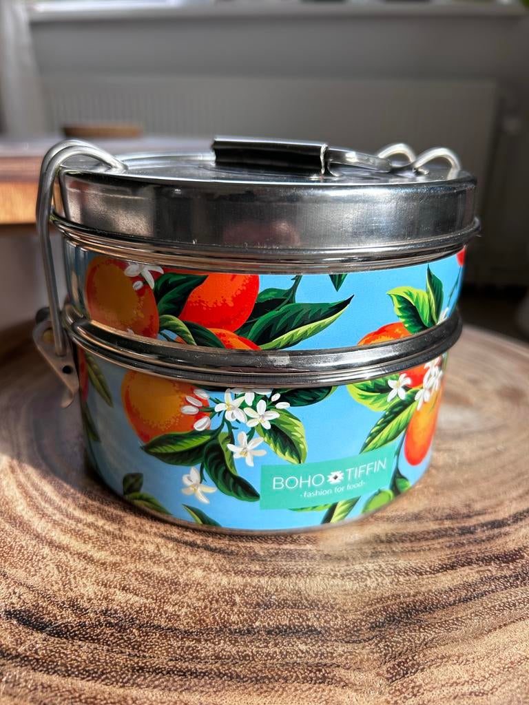Boho Tiffin RVS Lunchbox, Ophalen, Metaal, Meerkleurig, Overige merken