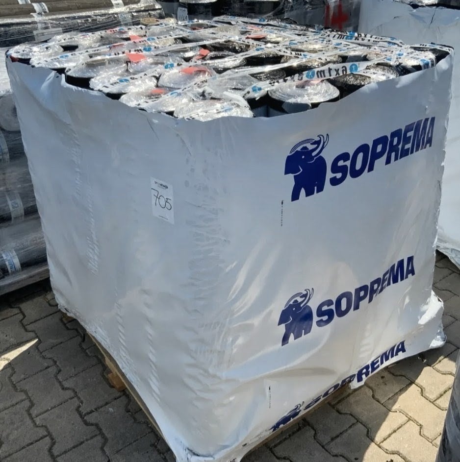 SOPREMA Soprafix HP bitumen – 36 rollen NIEUW, hele pallet, Overige materialen, Zwart, Nieuw, Ophalen of Verzenden