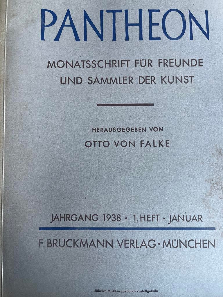 Pantheon: Maandschrift voor Kunstvrienden - Januari 1938, Ophalen of Verzenden, Gelezen, Overige typen