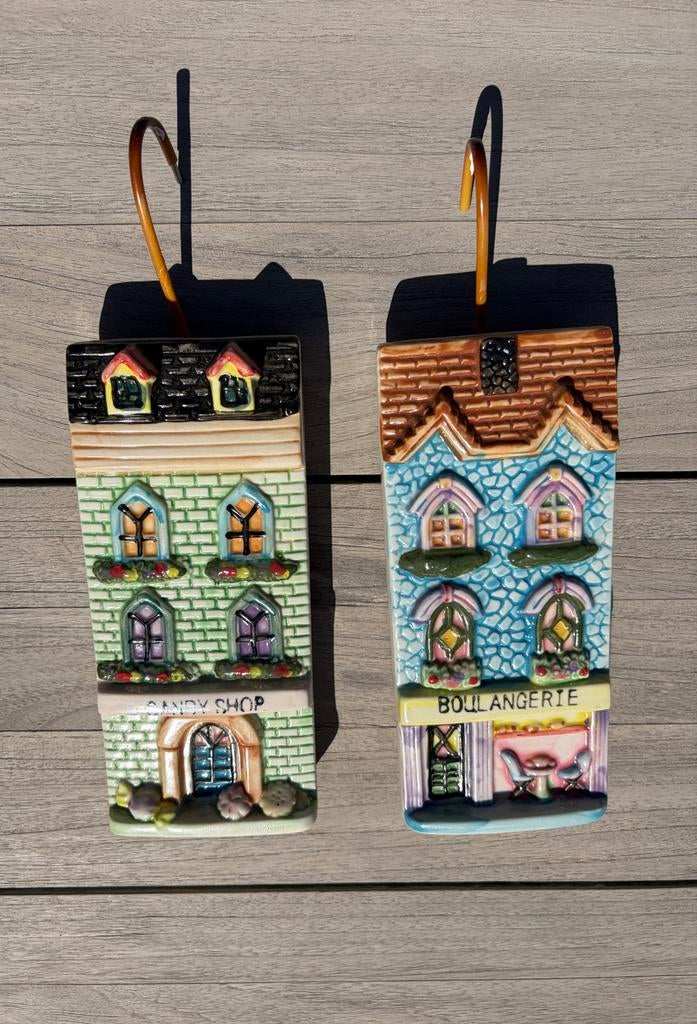 Vintage radiator luchtbevochtiger huisjes, Huis en Inrichting, Woonaccessoires | Overige, Vintage, Gebruikt, Meerkleurig, Ophalen of Verzenden
