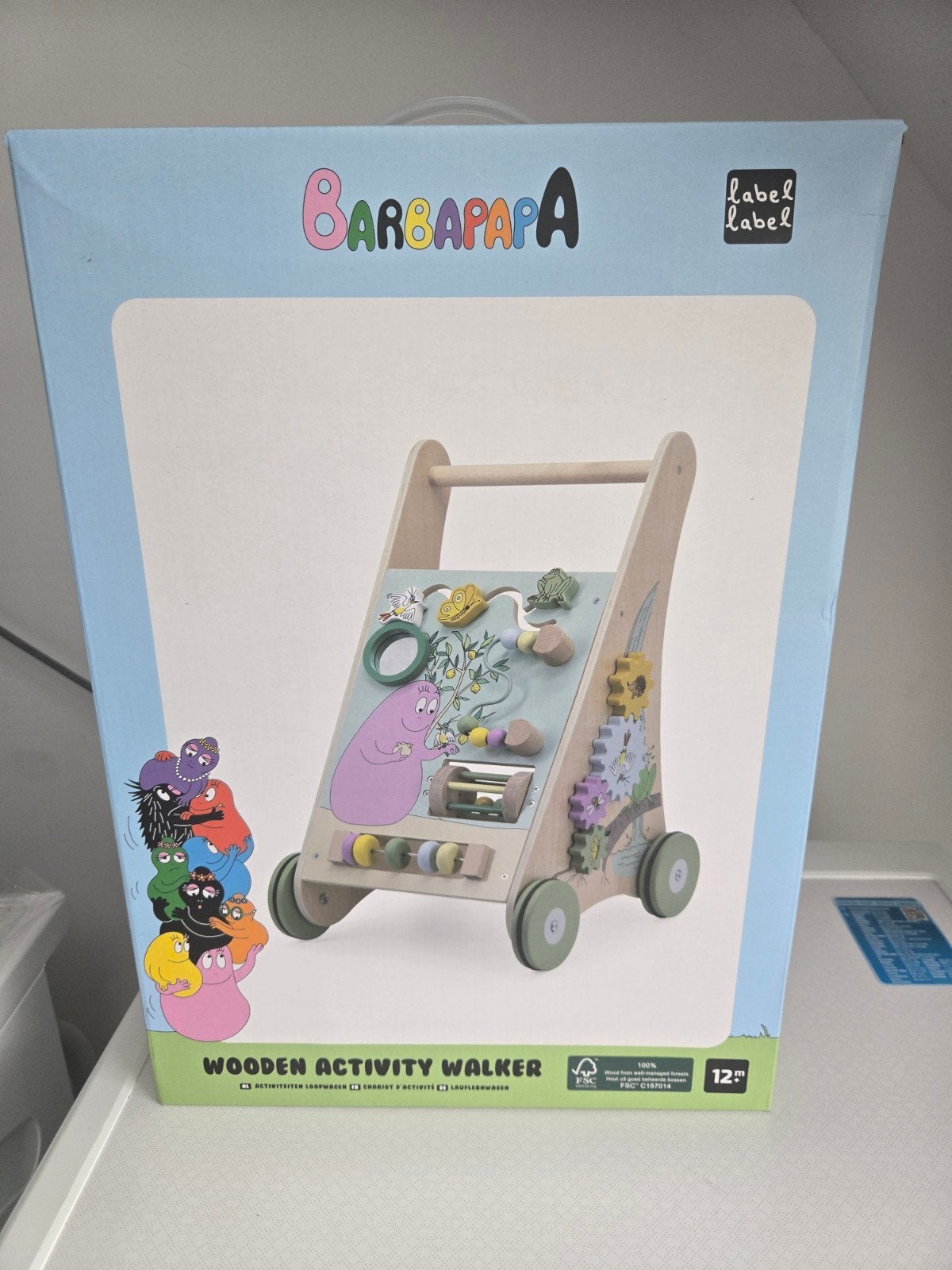 Zo goed als nieuwe Barbapapa houten loopwagen, Ophalen of Verzenden, Zo goed als nieuw
