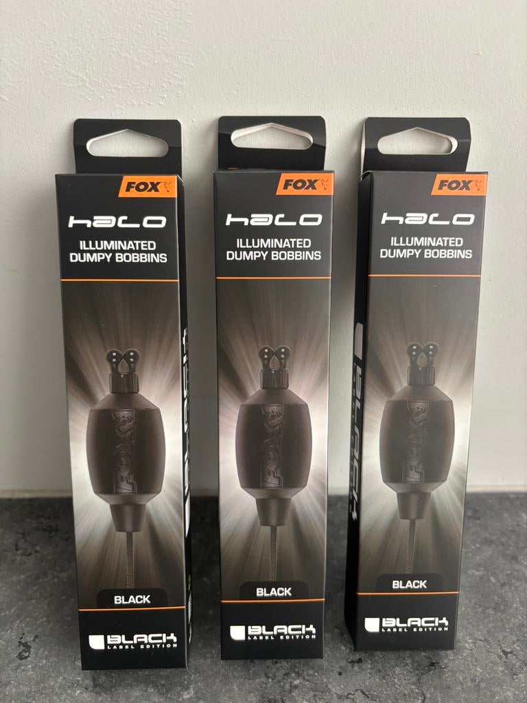 FOX HALO ILLUMINAED DUMPY BOBBINS BLACK  ( RUILEN), Watersport en Boten, Hengelsport | Karpervissen, Ophalen of Verzenden, Zo goed als nieuw