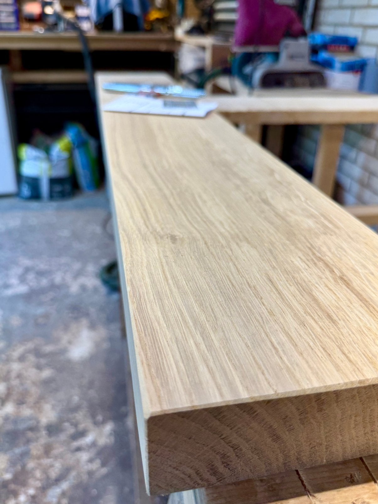 Mooie strakke eiken wandplank - incl blinde ophanging, Huis en Inrichting, Ophalen of Verzenden, Nieuw