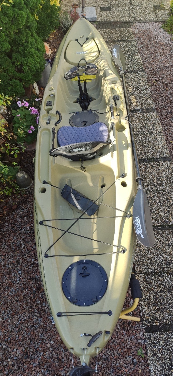 Hobie Outback trapkano, Watersport en Boten, Ophalen, Gebruikt, Eén persoon, Met peddels