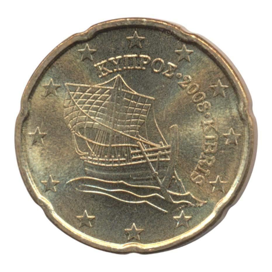 Cyprus 20 eurocent 2008, Ophalen of Verzenden, Cyprus, 20 cent, Losse munt
