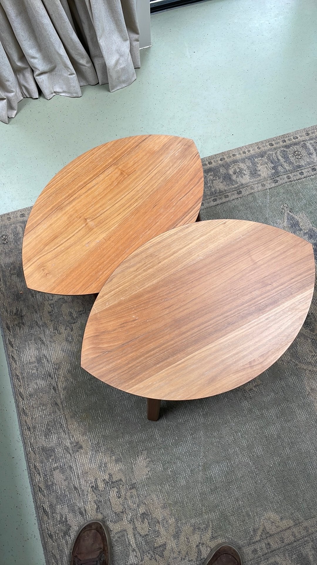 Set van twee Ikea Stockholm salon/bijzettafels, Ophalen, Rond, 50 tot 100 cm, Zo goed als nieuw