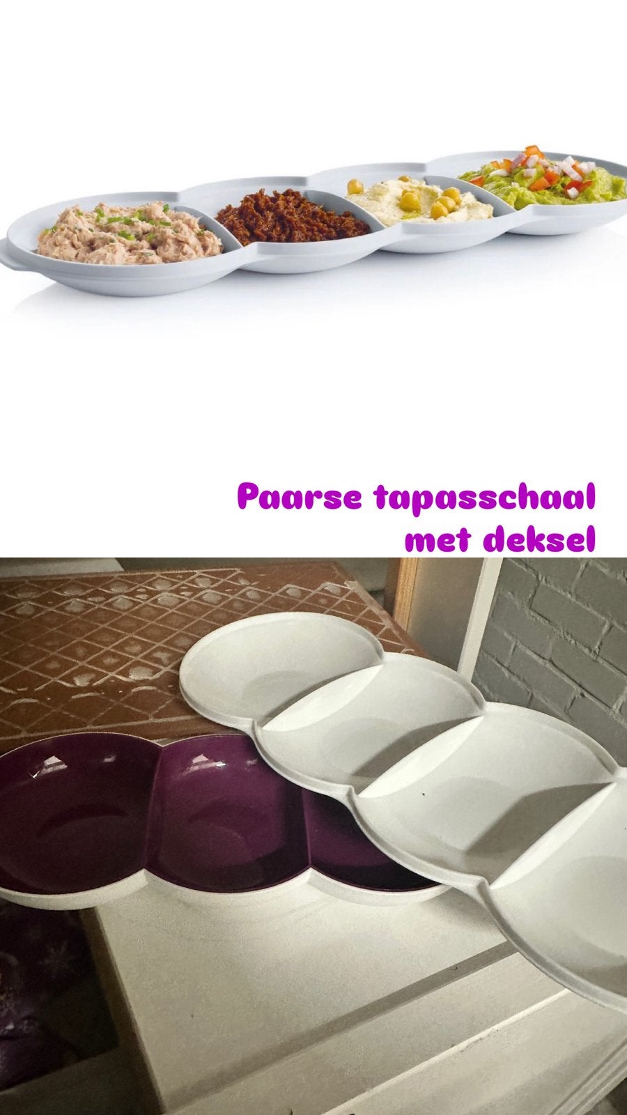Tupperware tapasschaal, Ophalen of Verzenden, Nieuw, Paars, Schaal