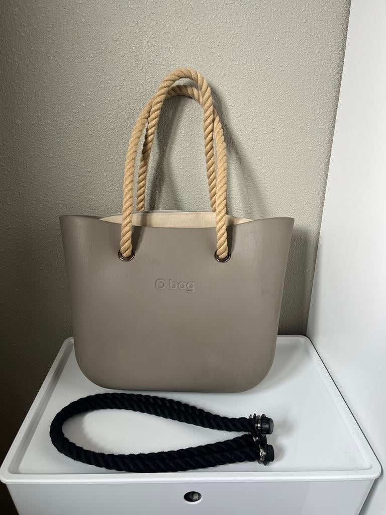 OBag Classic taupe met beige binnentas en 2 paar hengsels, Ophalen, Zo goed als nieuw, Overige kleuren, Shopper